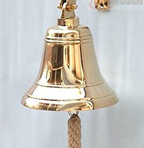 Brass Ship Bell Polished Nautical, Heavy Duty Polished Brass Bell, Brass Maritime Duty Watch Ships Bell by The Metal Magician