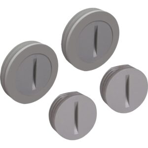 BELL PCP47550GY Weatherproof Nonmetallic Closure Plug Assortment 1/2 in and Two 3/4 in, 4-Pack, Gray