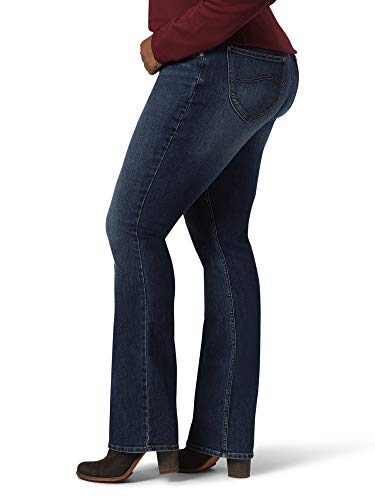 Riders by Lee Indigo Women's Midrise Bootcut Jean, Iron Blue, 12 Petite