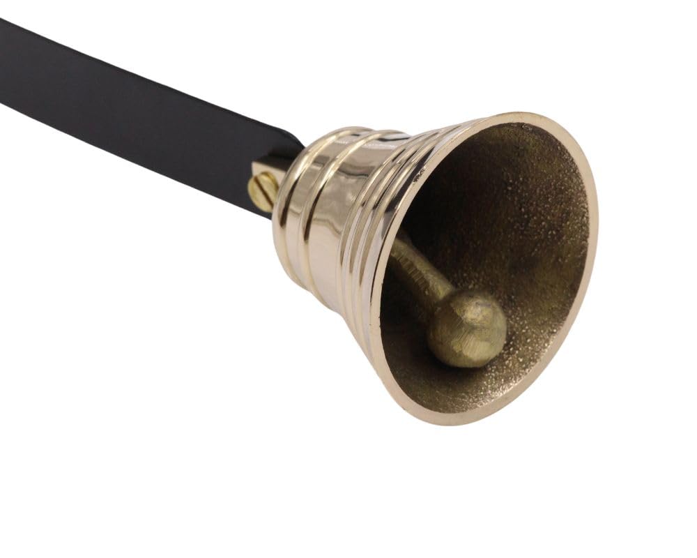 Roorkee Instruments Dog Doorbell Solid Brass Bell, Premium Quality Dog Training Bell for Loud Clear Sound, Metal Dog bell with Screws for disciplining, Doorbell For Stores, Restaurants, Bar and Hotel.