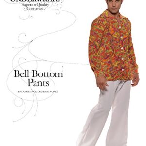 Underwraps Costumes Men's Plus-Size Bell Bottom Pant, White, XX-Large