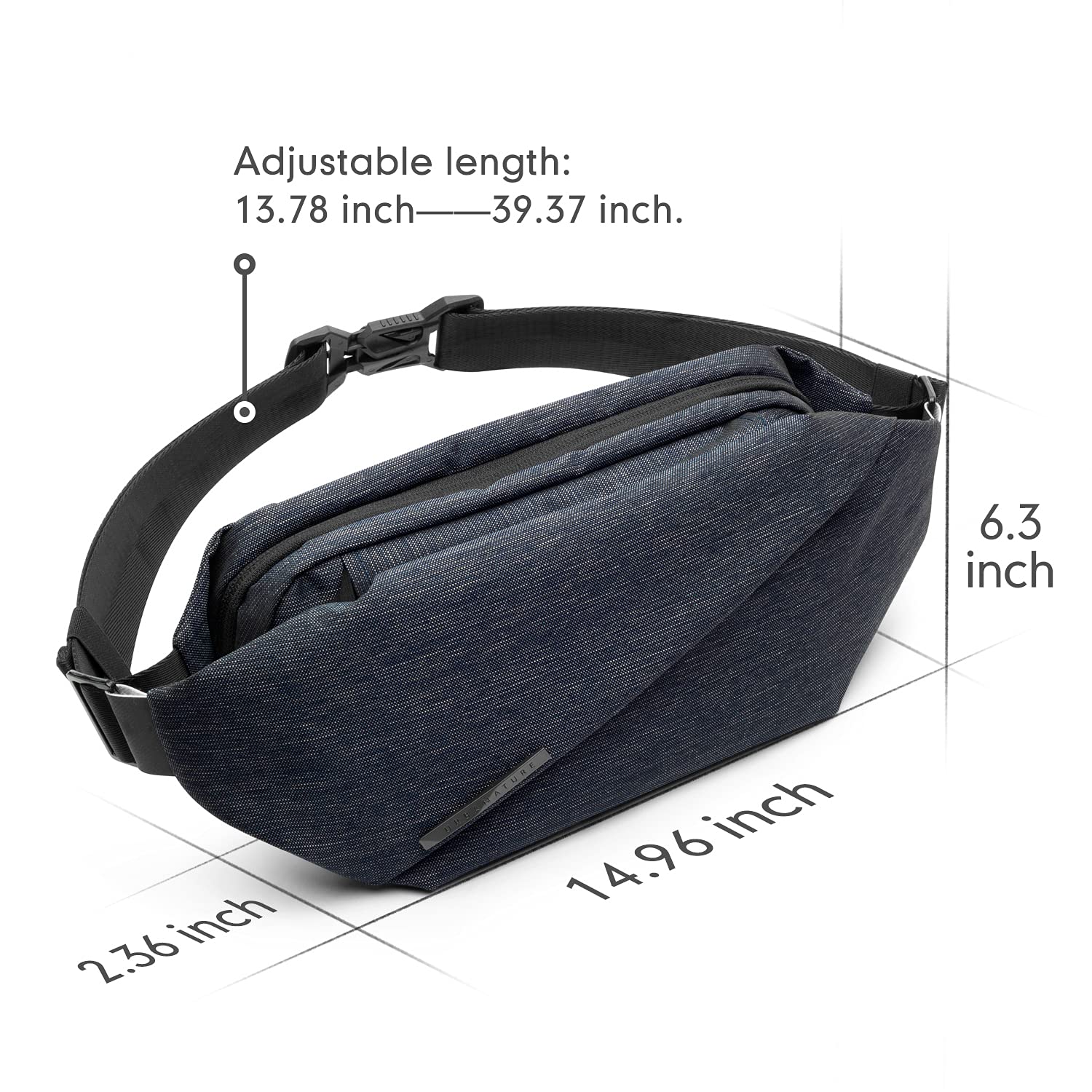 NIID-R0 Sling Bag Chest Bags for Men Women Stylish Multipurpose Fanny Pack Water-resistant Crossbody Bag Shoulder Backpack for Travel Gym Cycling, Indigo