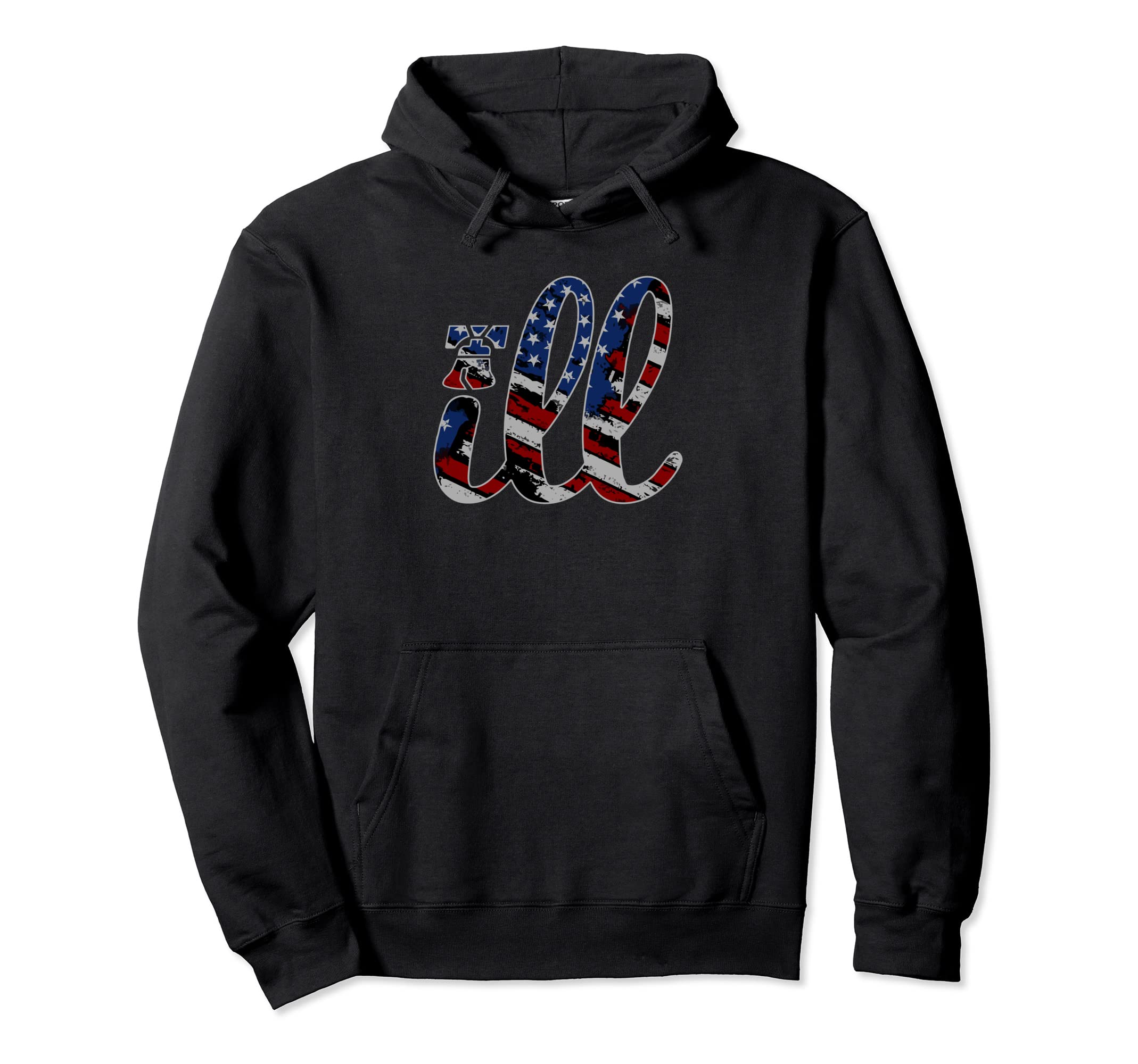 ILL Philadelphia Philly American Flag Grunge Liberty Bell Pullover Hoodie