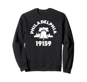 philly neighborhood 19159 zip code philadelphia liberty bell sweatshirt