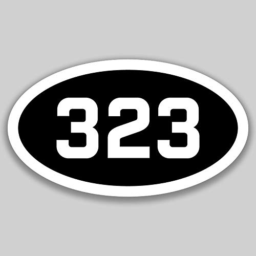 323 Area Code Sticker California Los Angeles Bell Bell Gardens City Pride Love | 5-Inches by 3-Inches | Premium Quality Vinyl UV Resistant Latex Optimized Print AWPD2390