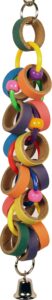 a&e cage company 001441 happy beaks bagels & bells toy multicolored