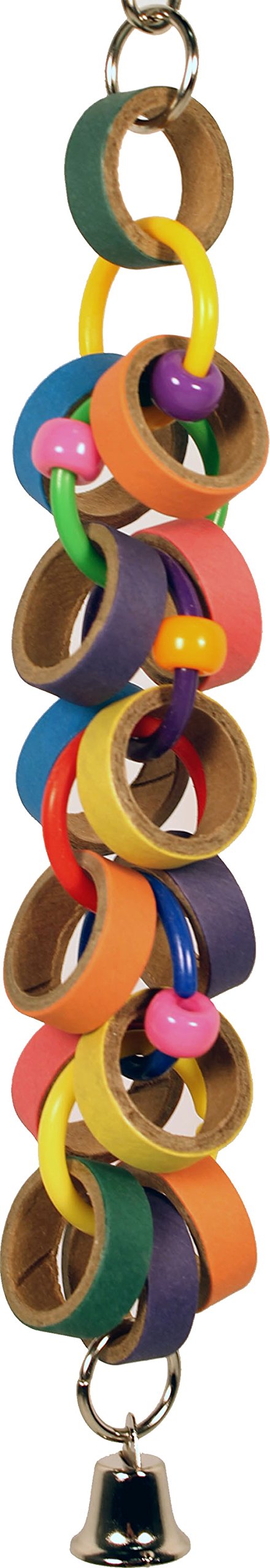 A&E CAGE COMPANY 001441 Happy Beaks Bagels & Bells Toy Multicolored