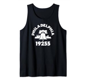 philly neighborhood 19255 zip code philadelphia liberty bell tank top