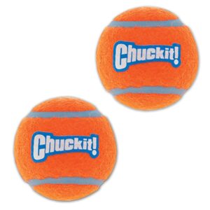 Chuckit Dog Tennis Ball Dog Toy, Large (3 Inch Diameter) for dogs 60-100 lbs, Pack of 2