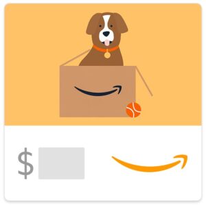 amazon egift card - dog-with-a-box - gift card