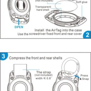 IP67 Waterproof AirTag Case Dog/Cat Collar, Cat Harness Key, Anti Lost Pet, Airtags Holder for Dog/Cat Collar