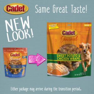 Cadet Gourmet Sweet Potato & Chicken Wraps Dog Treats - Healthy and Natural Chicken and Sweet Potato Dog Training Treats for Small & Large Dogs - Inspected & Tested in USA (28 oz.)