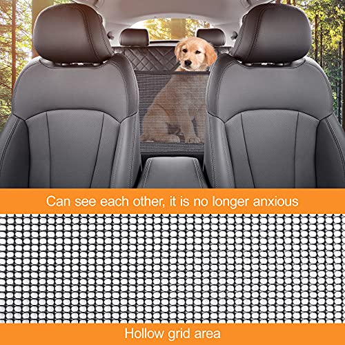 GXT Dog Back Seat Cover Protector for Cars SUV and Trucks with Mesh Window, Scratchproof Nonslip and Waterproof Material(Black)