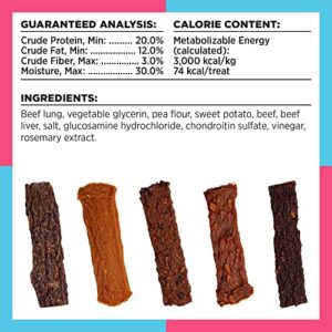 BIXBI Liberty Functional Healthy Hip And Joint Dog Jerky Treats, Beef Recipe, 5 Ounce