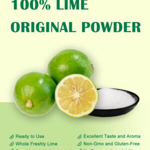 ORGFUN Original Lime Powder, Whole Lime Juice Freeze Dried Powder, Fresh Squeezed Lime Juice Prefer for Cocktails, Drinks, Smoothies, and Cooking 7.06 Oz