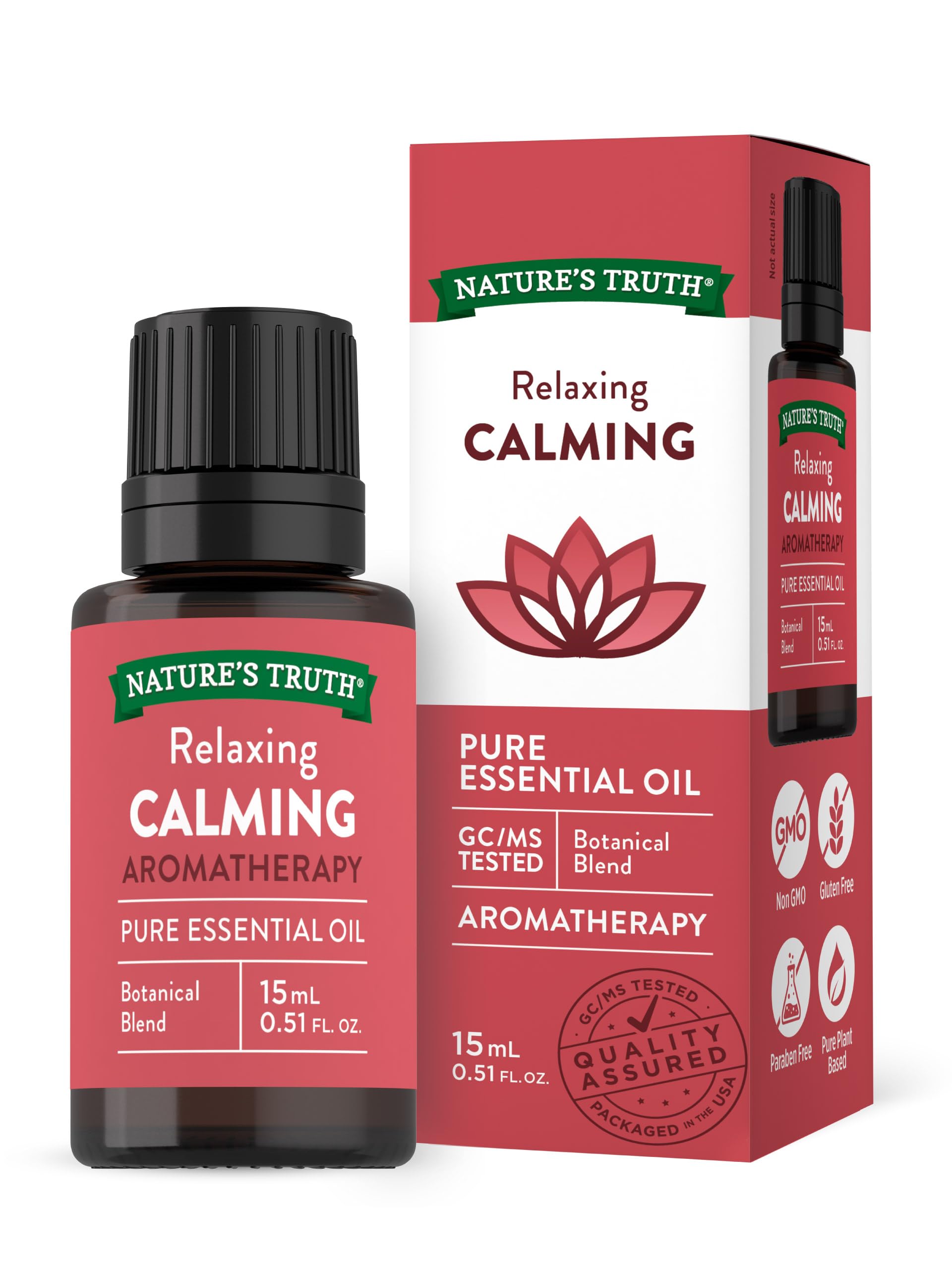 Nature's Truth Aromatherapy Calming 100% Pure Essential Oil, Citrus, 0.51 Fluid Ounce, Clear