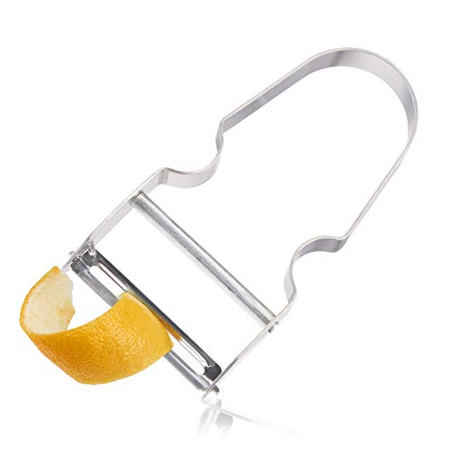 Viski Citrus Peeler Tool, Fruit Peeler for Cocktails, Bar Peeler Stainless Steel, Lemon Peeler, Professional Grade Cocktail Peeler, Bartender Tools