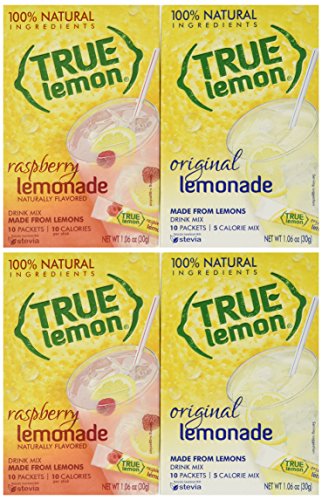 100% Natural True Lemonade & True Raspberry Lemonade, 1.06 Oz/Each, 10 Ct (Pack of 4)