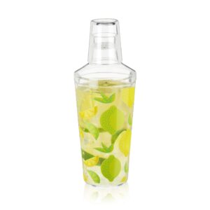 true 16oz plastic cocktail mixing, set of 1, citrus patterned shaker