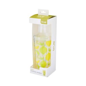 True 16oz Plastic Cocktail Mixing, Set of 1, Citrus Patterned Shaker