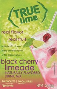 true lime black cherry limeade drink mix, 0.106 ounce - 10 per pack -- 12 packs per case.