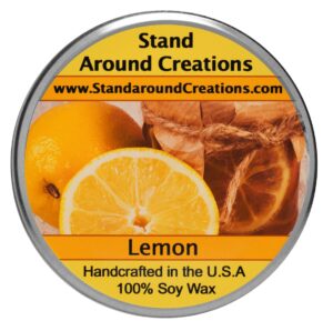 premium 100% all natural soy tureen candle - 3 oz. - lemon - true to the name. made w/natural lemon oil.