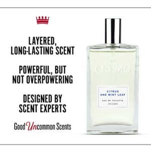 Cremo Citrus & Mint Leaf Cologne Spray, A Cool, Refreshing Scent with Notes of Fresh Mint, Citron, Cedar and Moss, 3.4 Fl Oz