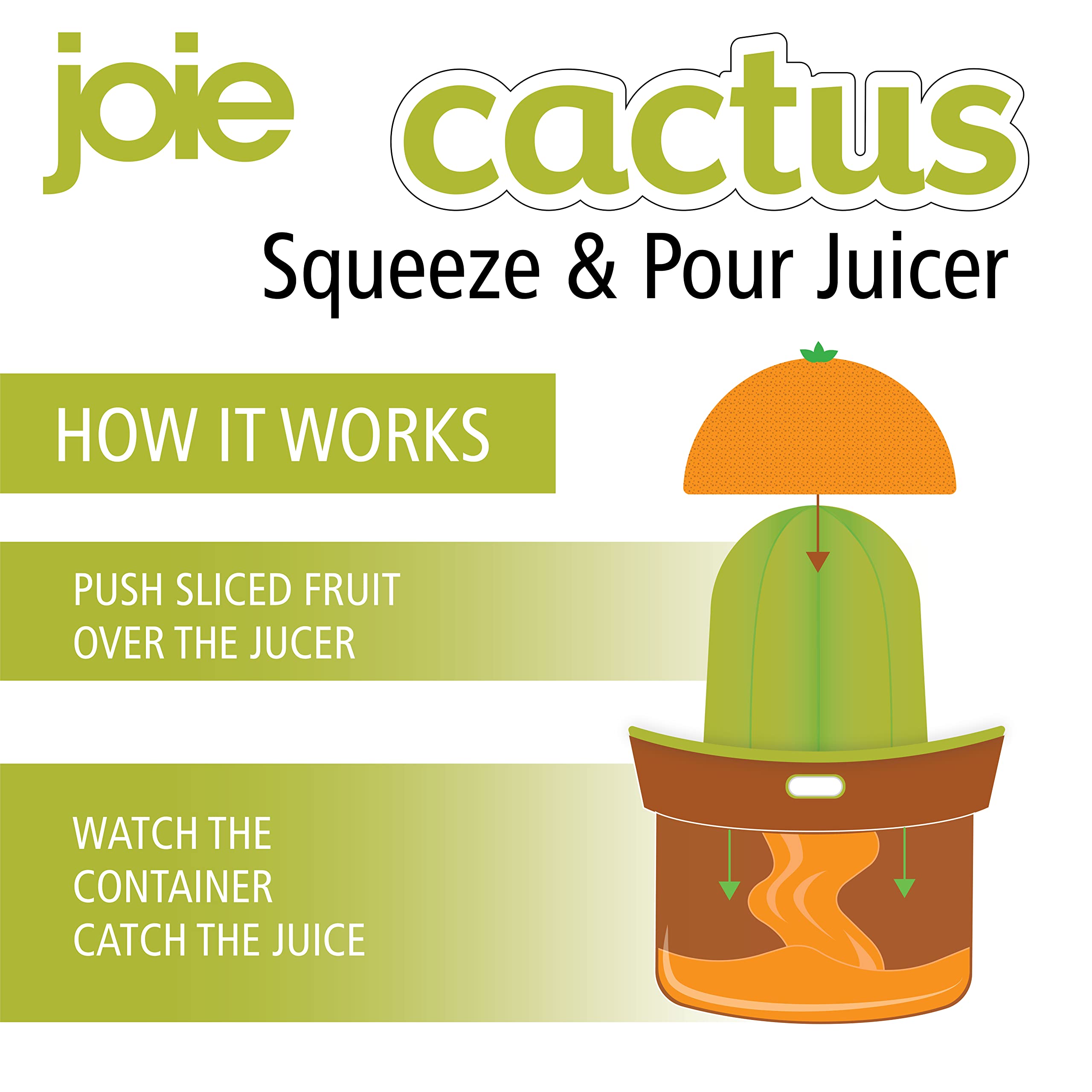 Joie Cactus-Themed Squeeze & Pour Manual Citrus Juicer