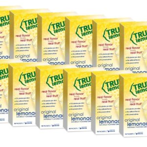 True Lemon Lemonade Original Drink Mix, 10-Count Per Box (Pack of 12) - Total 120 Counts