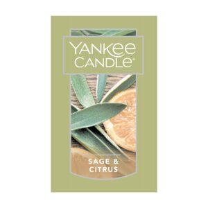 Yankee Candle Car Air Fresheners, Hanging Car Jar Ultimate Sage & Citrus Scented, Neutralizes Odors Up To 30 Days, gray