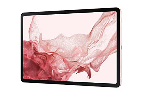 SAMSUNG Samsung Galaxy Tab S8 Android Tablet, 11' LCD Screen, 128GB Storage, Qualcomm Snapdragon, S Pen Included, All-Day Battery Ultra Wide Camera, DeX Productivity, Pink Gold (Renewed)