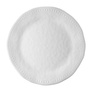 Supreme Housewares 12-Piece Melamine Dinnerware Set, Includes Dinner Plates, Salad Plates, Bowls, Service for 4. (Beaded)