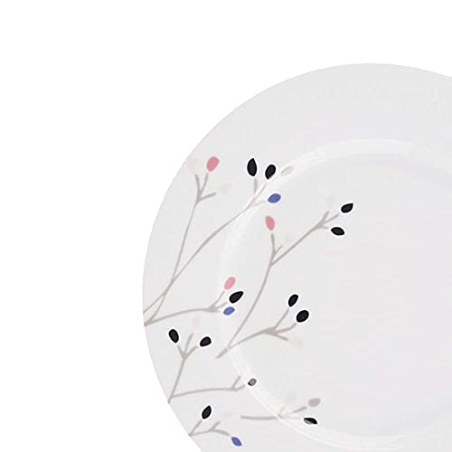 Amazon Basics 18-Piece Kitchen Dinnerware Set, Plates, Dishes, Bowls, Service for 6, Branches