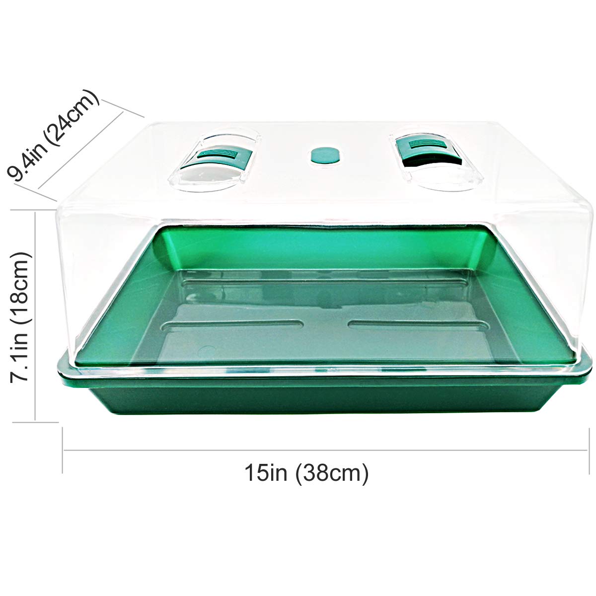 Propagator with Humidity Vents Domes,Heavy Duty Growing Tray Mini Greenhouse for Seedlings,Clones