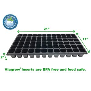 Viagrow VPK900-5 Prop 10 in. x 20 in. Propagation Kit Tall 7 in. Dome (5-Pack) (360 Cells), 5 Pack, Black