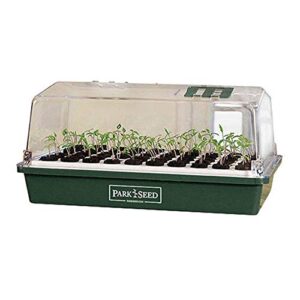 park seed bio dome seed starter kit with 60 cell planting block, base tray, humidity dome & 60 bio sponges