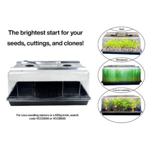 Viagrow Seedling Station Kit with LED Grow Light, Propagation Dome 4X Durable Propagation Tray