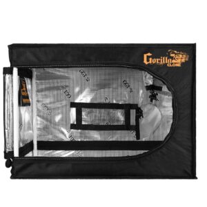 Gorilla Clone Tent | Complete Reflective Hydroponic Grow Tent for Seedlings and Cloning Plants, with Windows, Double-Cinching Ducts, and Micro-Mesh Pre-Filters (18" x 13" x 25")