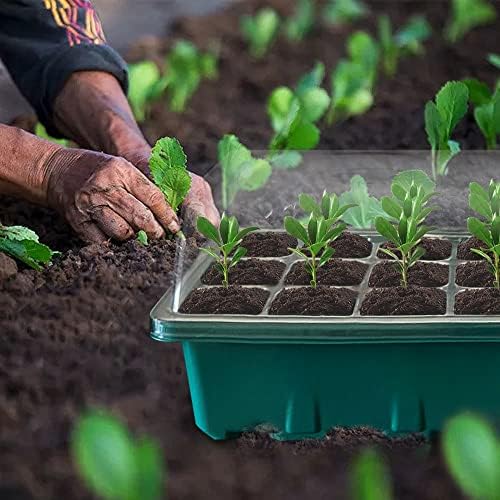 Generic Seed Starter Kit with Humidity Dome, 5 Packs, Plastic Tray, Indoor/Outdoor Usage