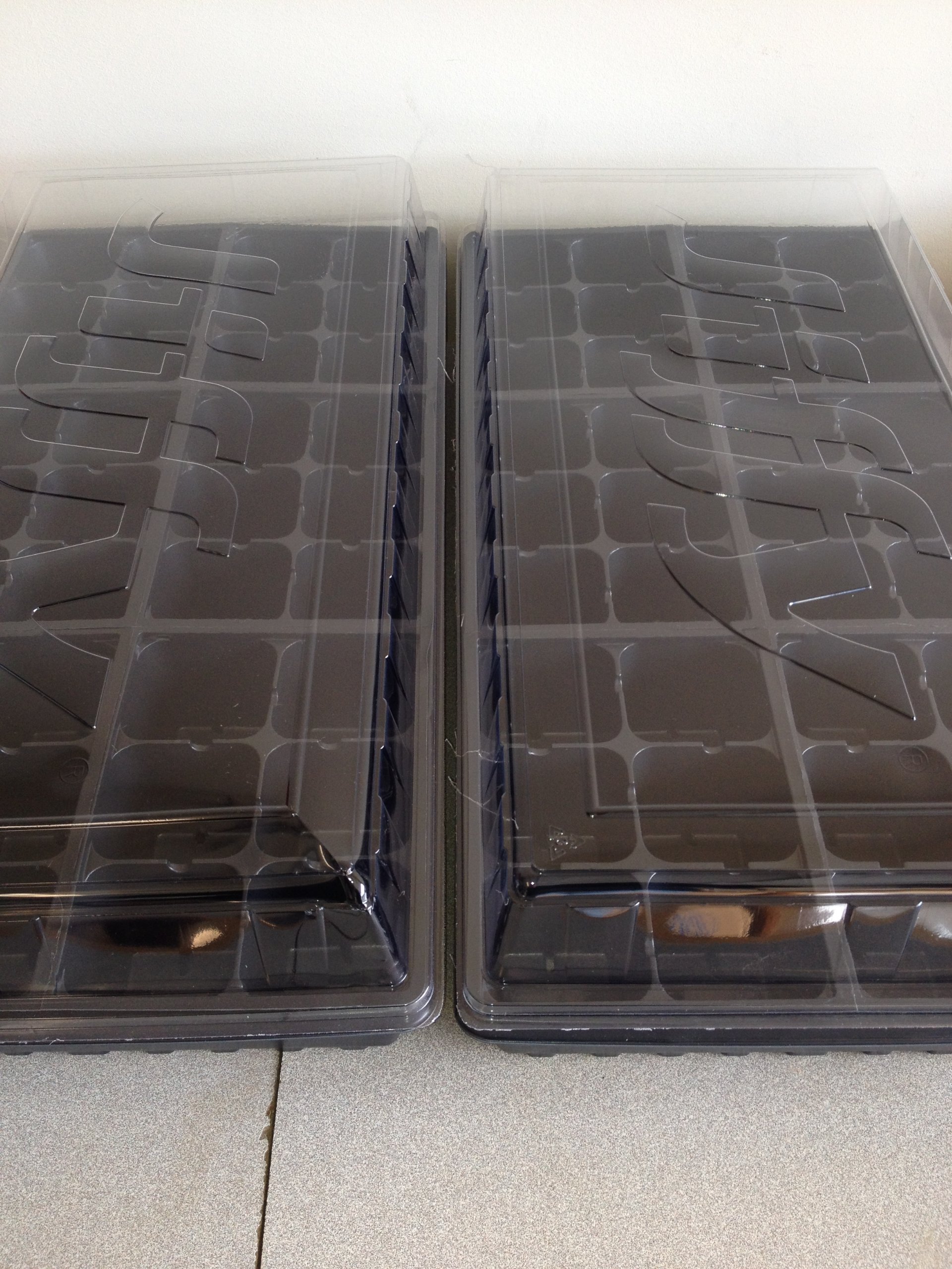 Seed Germination Kit, 2 Seed Trays, 72 Large Cells, 2 Dome Lids