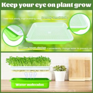 Legigo 5 Pack Seed Sprouter Trays- Soil-Free Cultivation Germination Tray, BPA Free Micro Greens Growing Trays Seed Sprouting Trays Kit with Germinating Paper for Healthy Wheatgrass, Beans and More