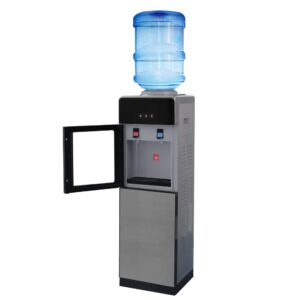 top loading water cooler dispenser,holds 3 & 5 gallon bottles compressor cooling system cold and hot water perfect for home kitchen office dorm