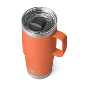 yeti rambler 20 oz travel mug, stainless steel, vacuum insulated with stronghold lid, high desert clay