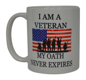 rogue river tactical military veteran coffee mug usa flag american i am a my oath never expires novelty cup gift for marine navy army air force