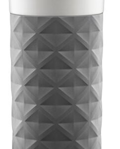 Ello Ogden Ceramic Travel Mug with Splash-Resistant Slider Lid and Protective Silicone Boot, Perfect for Coffee or Tea, BPA Free, Dishwasher Safe, Gray, 16 oz, 758-0438-040