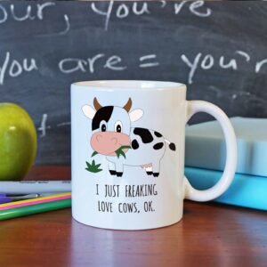 Cute Cow Coffee Mug Birthday Gifts for Women, Friend, Sister, Mothers Day Gifts for Mom Grandma,Girlfriend Birthday, Anniversary, Romantic Gift, Boyfriend or Husband Gift,Valentines Day Gifts for Her