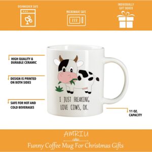 Cute Cow Coffee Mug Birthday Gifts for Women, Friend, Sister, Mothers Day Gifts for Mom Grandma,Girlfriend Birthday, Anniversary, Romantic Gift, Boyfriend or Husband Gift,Valentines Day Gifts for Her