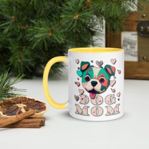 Dog Mom Mug - Ceramic Coffee Cup (Yellow, 11oz)