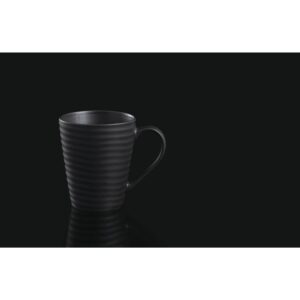 Oneida 895943 Ridge Black Mugs, Set Of 4