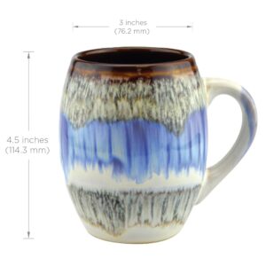 Mug Glazed Ceramic Coffee Mugs, Large Mug Set of 4 Sturdy Gorgeous Kitchen Decor Cup 20 oz Sets, Microwave Safe Unique Modern Cafe Cups, Best Oversized Mug Gifts